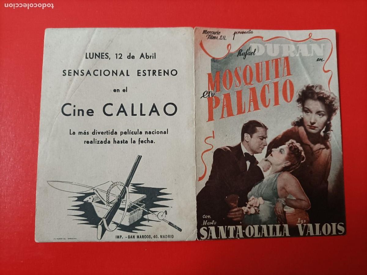 Cine: MOSQUITA EN PALACIO. C/P. CINE CALLAO. MADRID. MARTA SANTA OLALLA. ES DOBLE.