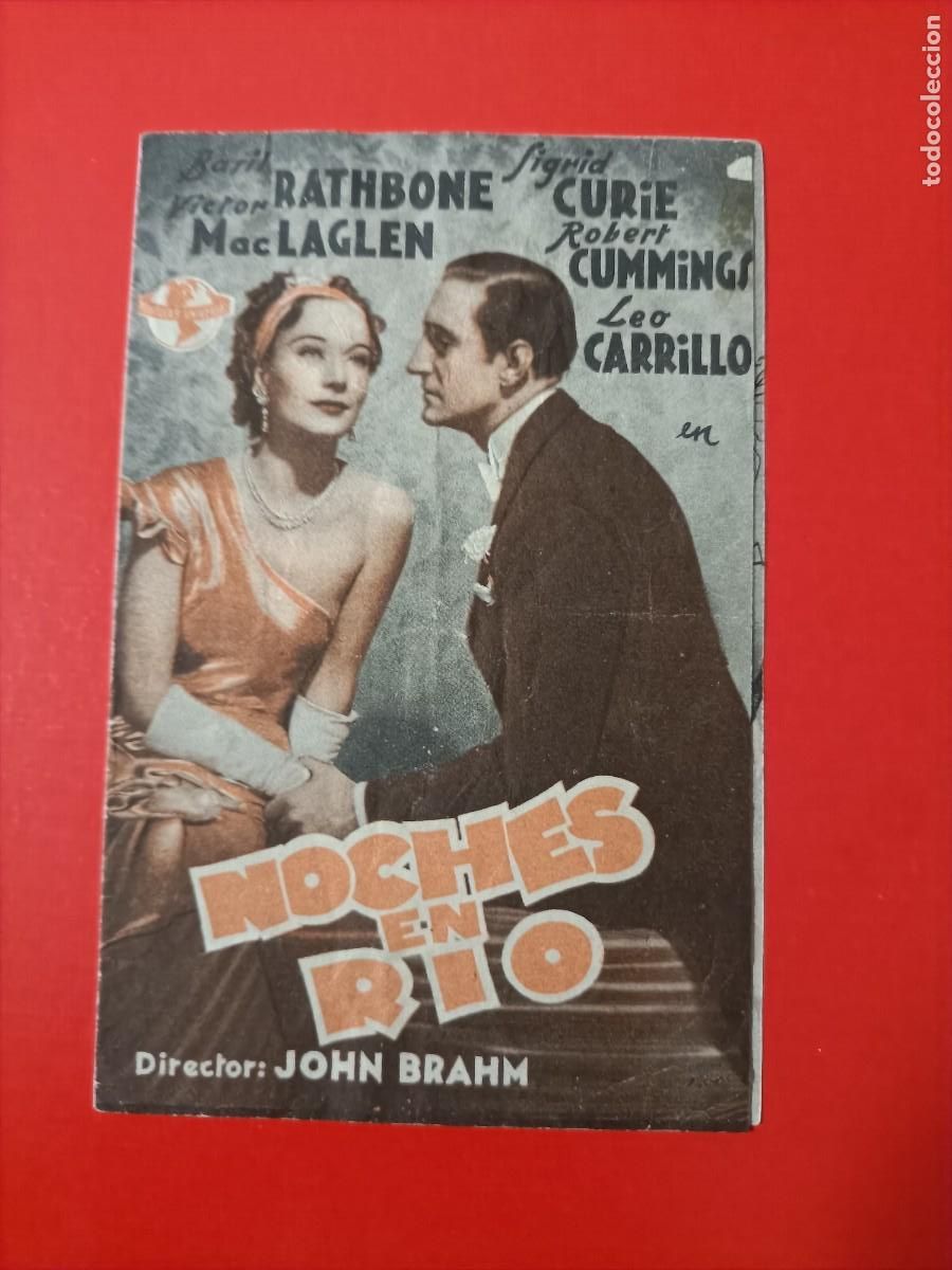 Cine: NOCHES EN R&Iacute;O. SIGRID CURIE, C/P. CINE GOYA. BASIL RATHBONE, VICTOR MacLAGLEN. ES DOBLE.