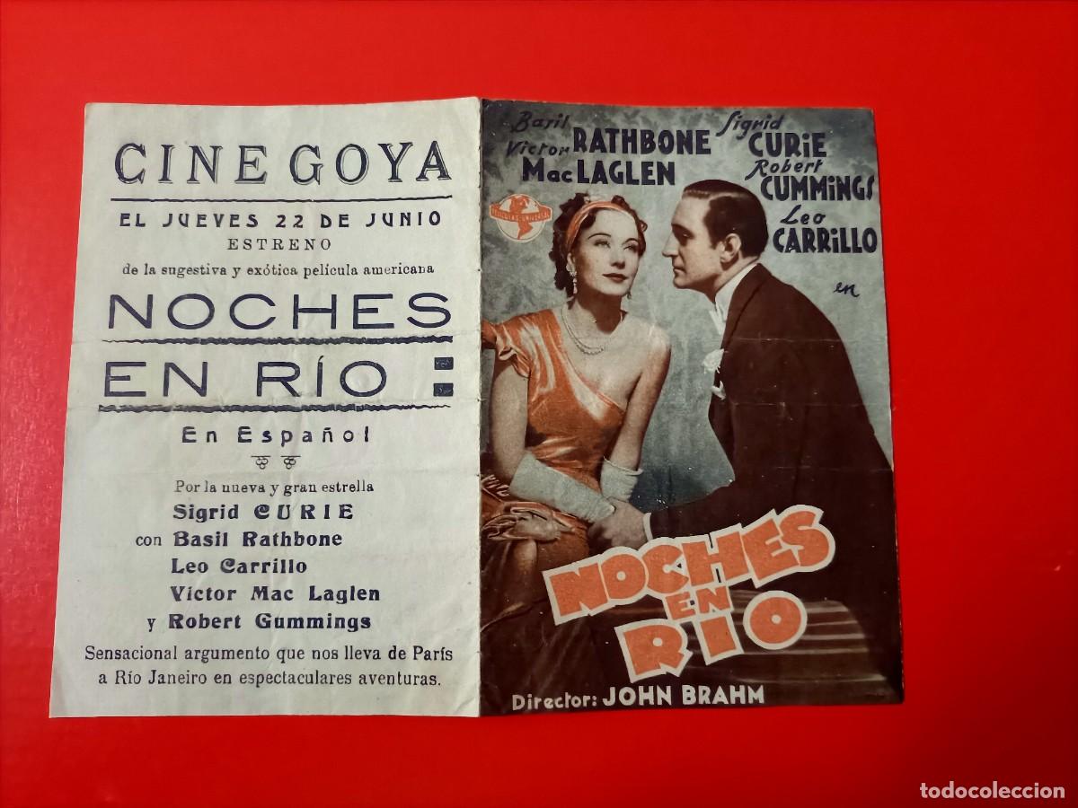Cine: NOCHES EN R&Iacute;O. SIGRID CURIE, C/P. CINE GOYA. BASIL RATHBONE, VICTOR MacLAGLEN. ES DOBLE.