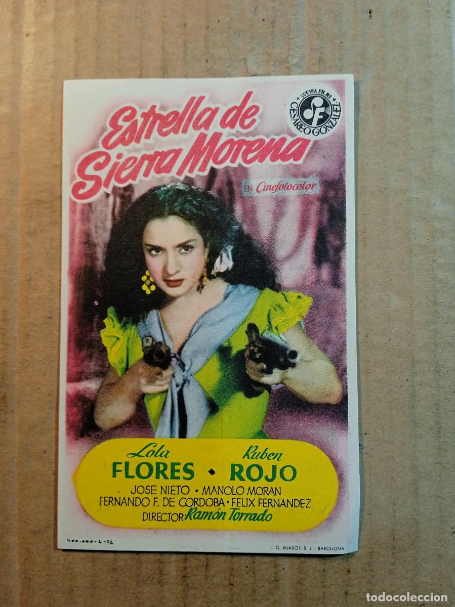 Kino: FOLLETO DE MANO CON PUBLICIDAD ESTRELLA DE SIERRA MORENA