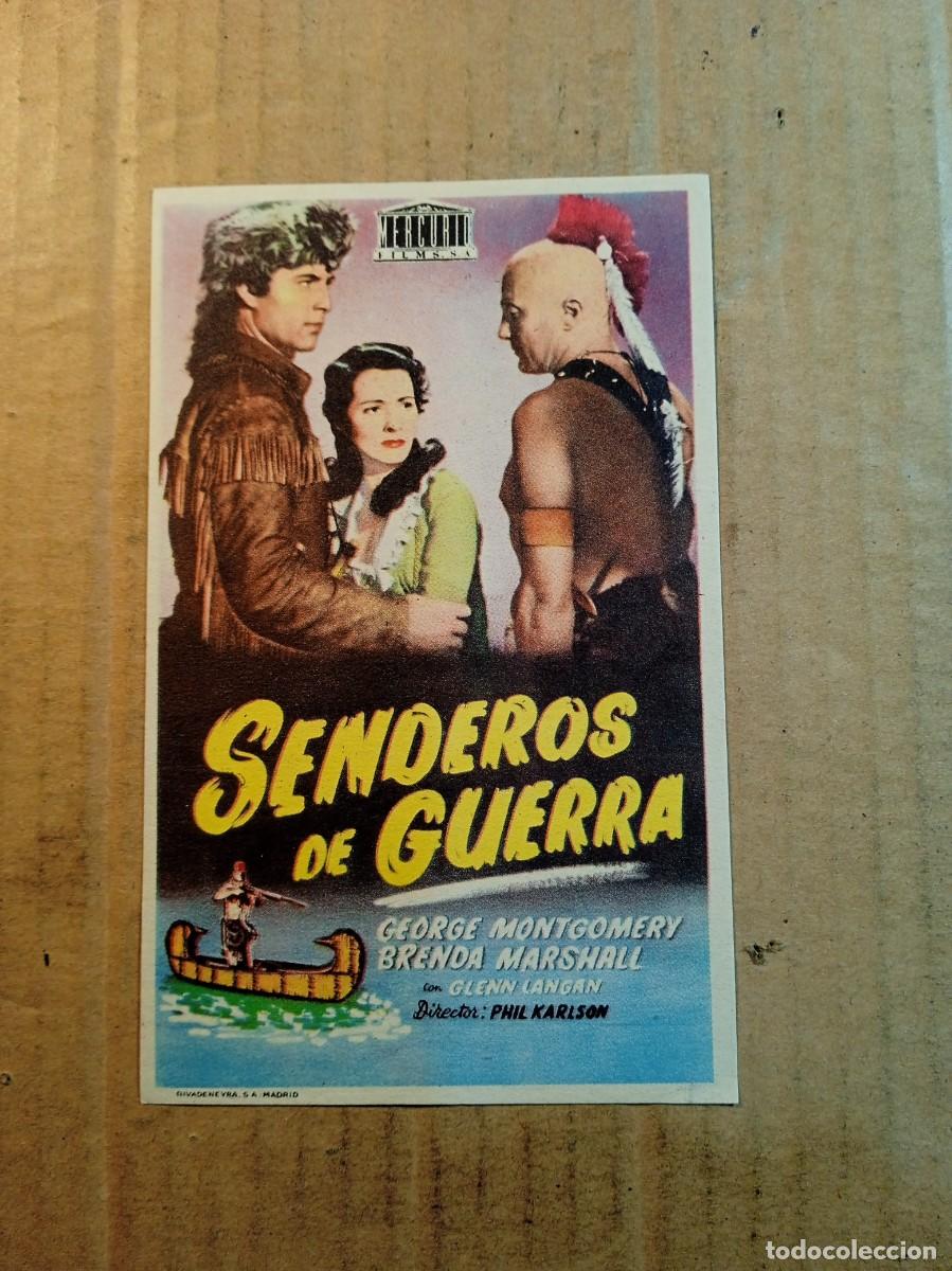 Cine: FOLLETO DE MANO CON PUBLICIDAD SENDEROS DE GUERRA