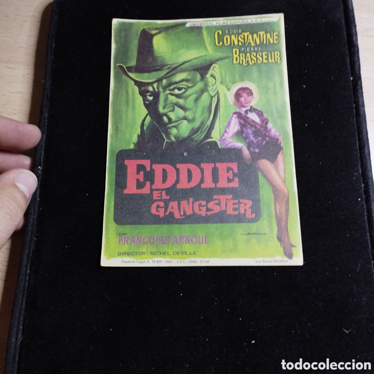 Cine: Programa de cine sencillo,grande. Eddie el g&aacute;ngster. Eddie Constantine. Pierre Brasseur. So
