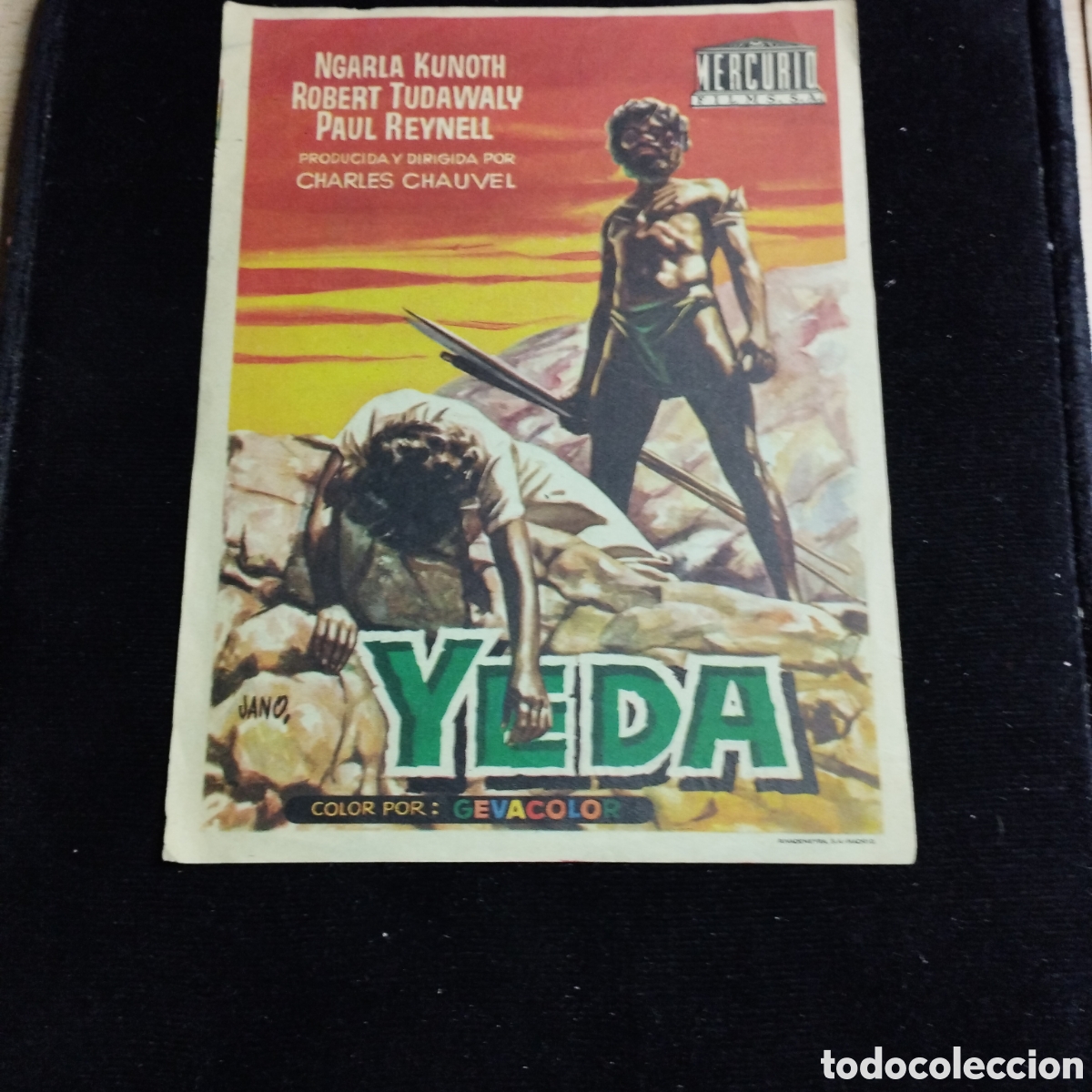 Cine: Programa de cine, sencillo, grande. Yeda. Ngarla Kunoth. 1957. Gayarre