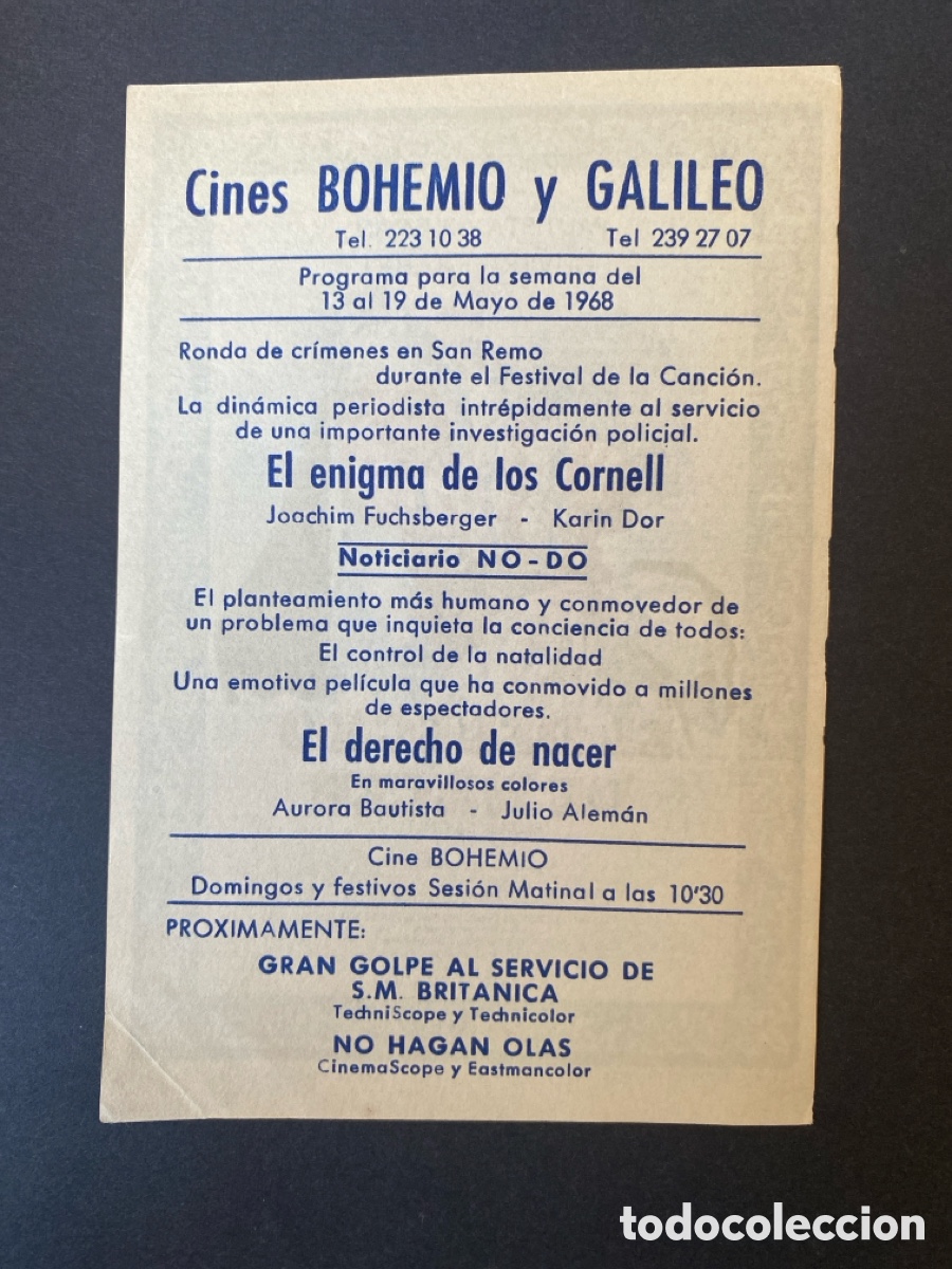 Cine: Programa de cine El derecho de nacer - Foto 2