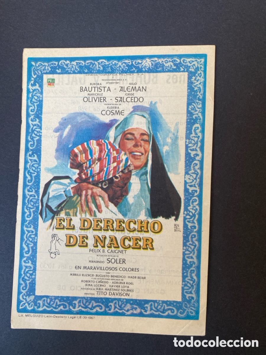 Cine: Programa de cine El derecho de nacer