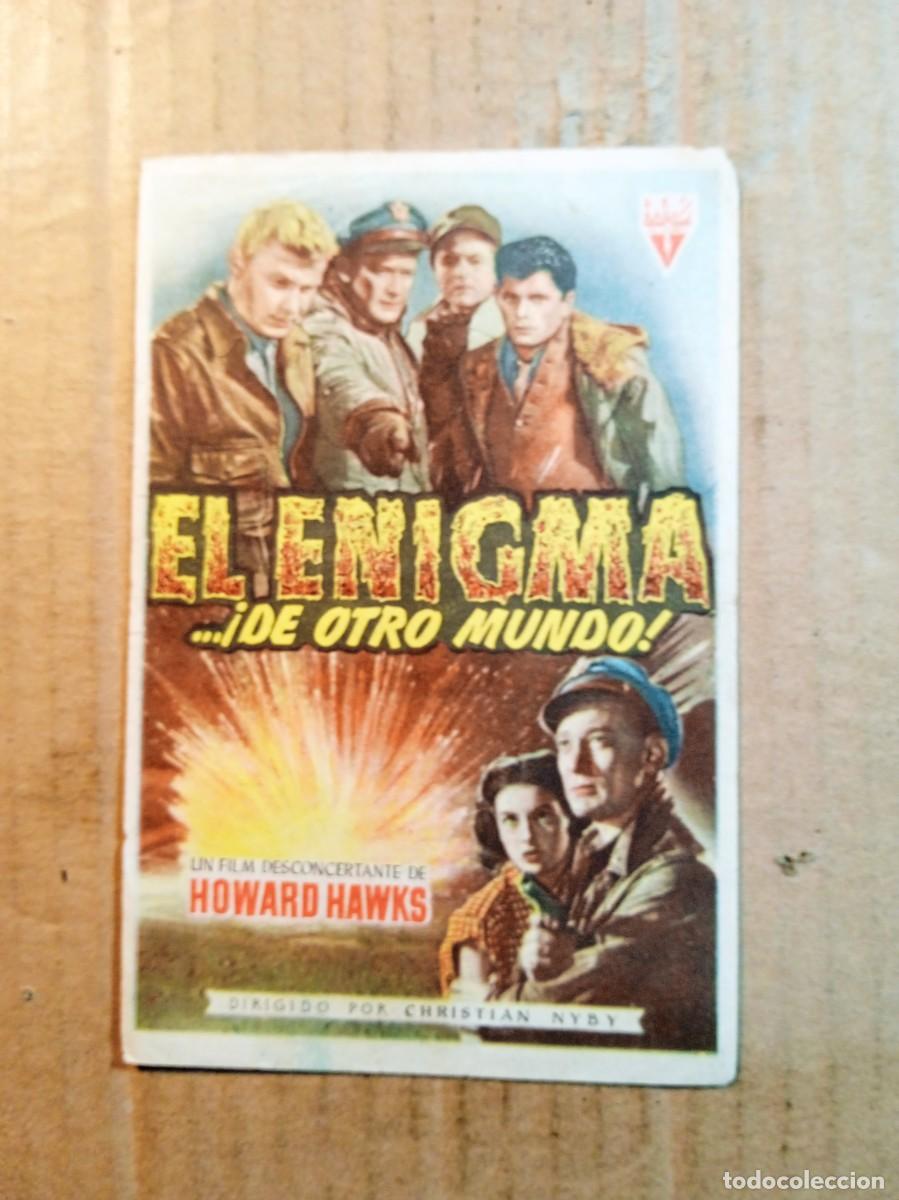 Folhetos de m&atilde;o de filmes antigos de cinema: FOLLETO DE MANO CON PUBLICIDAD EL ENIGMA DE OTRO MUNDO
