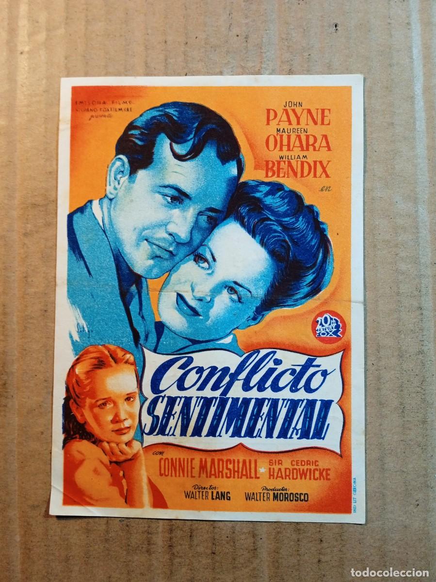  Flyers Publicitaires de films Anciens: FOLLETO DE MANO CON PUBLICIDAD CONFLICTO SENTIMENTAL