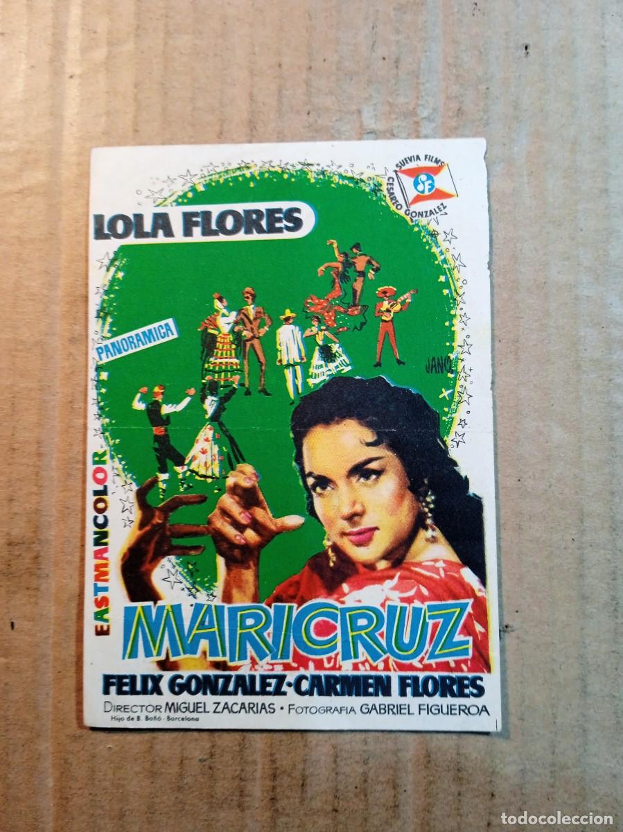 Kino: FOLLETO DE MANO CON PUBLICIDAD MARICRUZ
