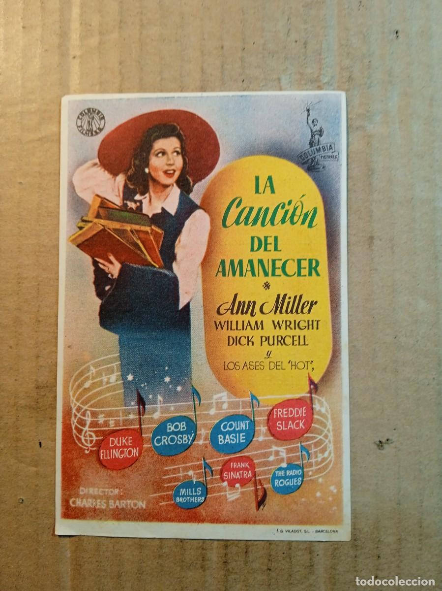 Kino: FOLLETO DE MANO CON PUBLICIDAD LA CANCION DEL AMANECER
