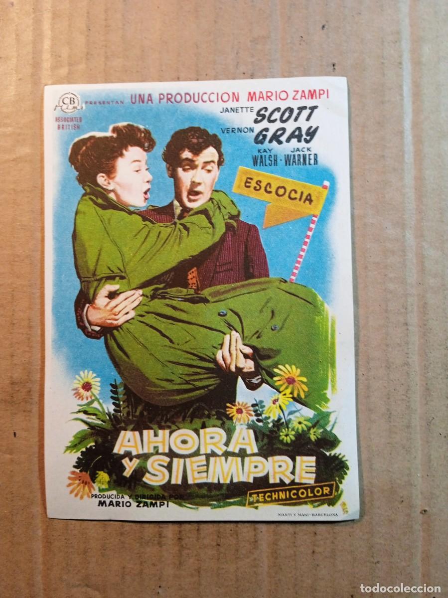 Folhetos de m&atilde;o de filmes antigos de cinema: FOLLETO DE MANO CON PUBLICIDAD AHORA Y SIEMPRE