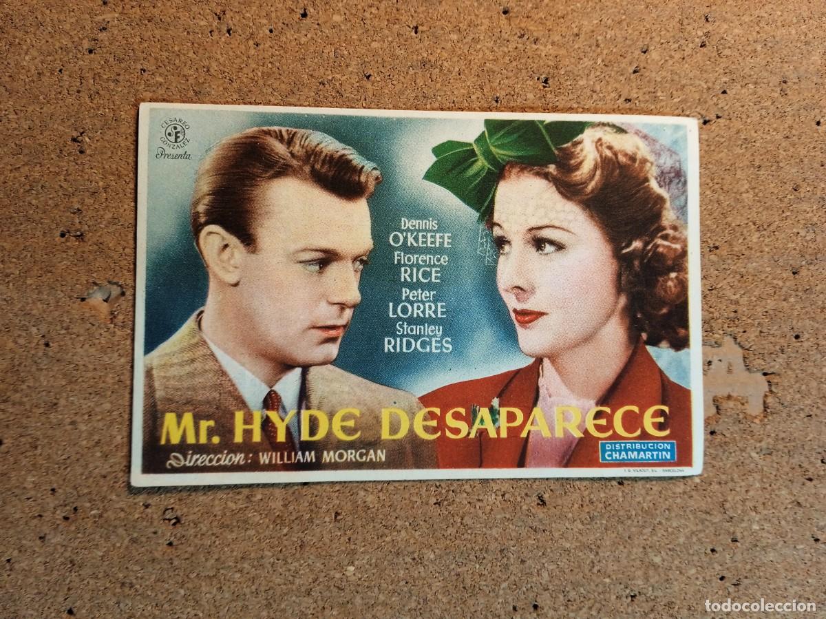 Folhetos de m&atilde;o de filmes antigos de cinema: FOLLETO DE MANO CON PUBLICIDAD MR. HYDE DESAPARECE