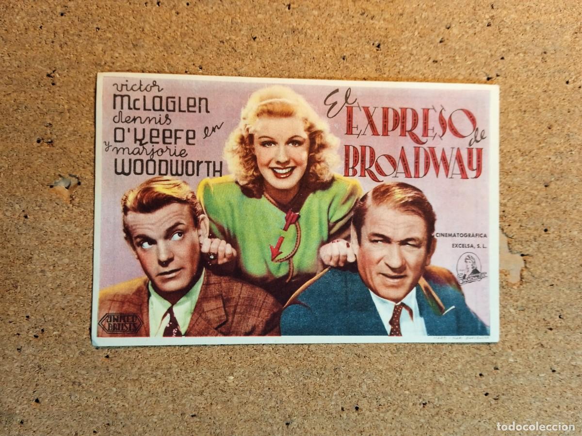  Flyers Publicitaires de films Anciens: FOLLETO DE MANO CON PUBLICIDAD EL EXPRESO A BROADWAY