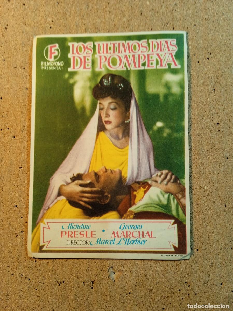  Flyers Publicitaires de films Anciens: FOLLETO DE MANO CON PUBLICIDAD LOS ULTIMOS DIAS DE POMPEYA