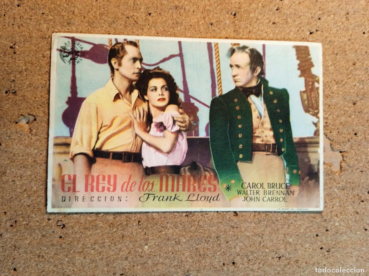 Folhetos de m&atilde;o de filmes antigos de cinema: FOLLETO DE MANO CON PUBLICIDAD EL REY DE LOS MARES
