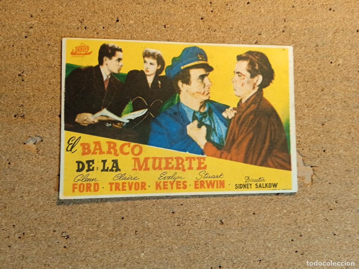 Folhetos de m&atilde;o de filmes antigos de cinema: FOLLETO DE MANO CON PUBLICIDAD EL BARCO DE LA MUERTE