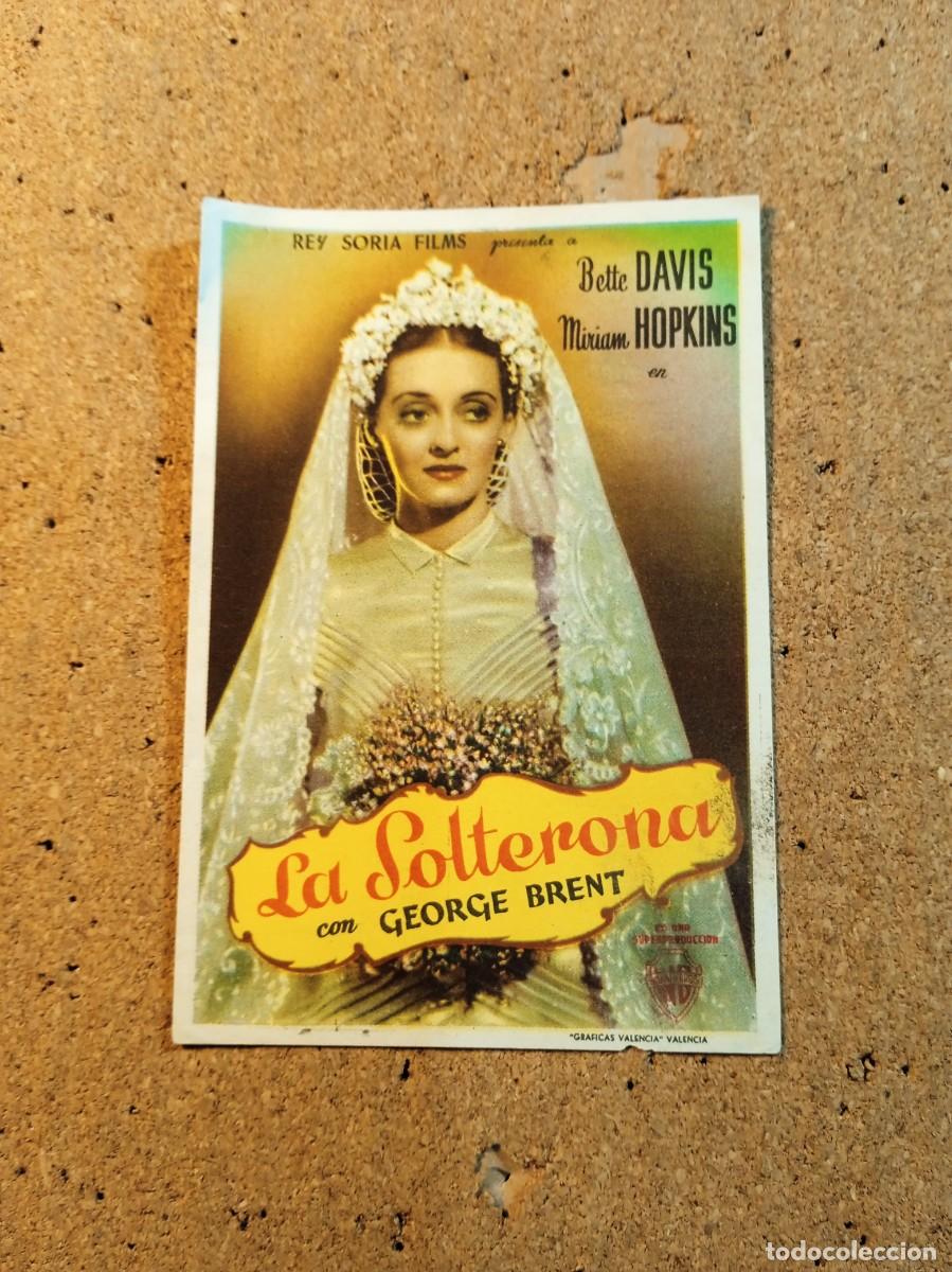 Folhetos de m&atilde;o de filmes antigos de cinema: FOLLETO DE MANO CON PUBLICIDAD LA SOLTERONA