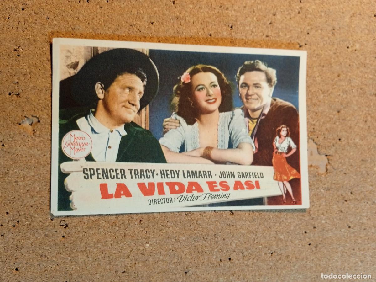Folhetos de m&atilde;o de filmes antigos de cinema: FOLLETO DE MANO CON PUBLICIDAD LA VIDA ES ASI