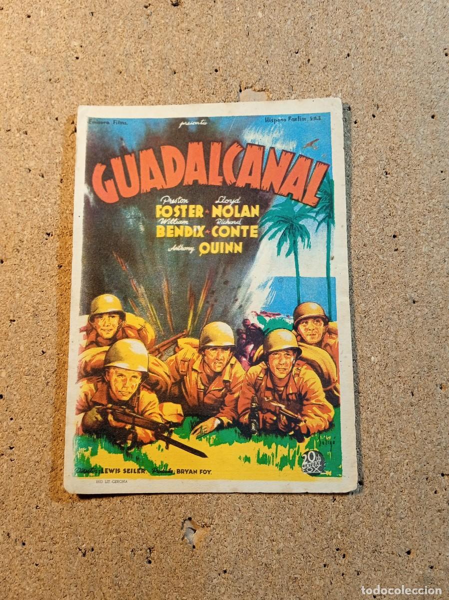 Cinema: FOLLETO DE MANO CON PUBLICIDAD GUADALCANAL