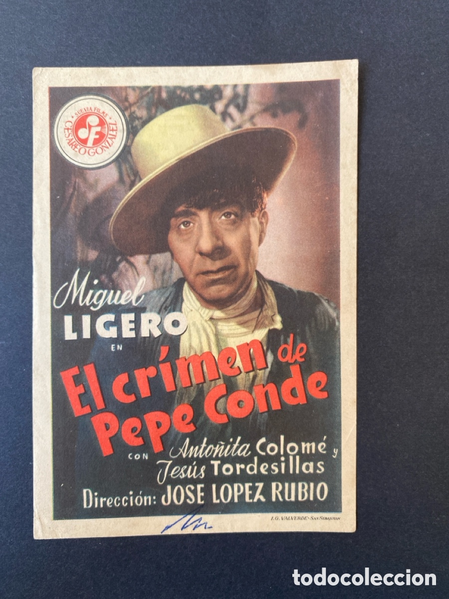 Cine: Programa de cine El crimen de Pepe Conde