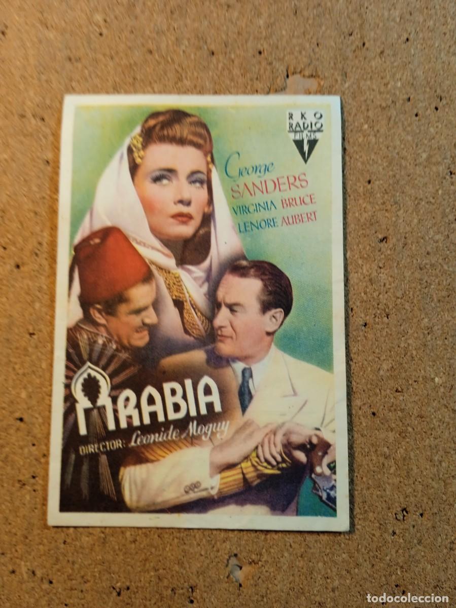 Folhetos de m&atilde;o de filmes antigos de cinema: FOLLETO DE MANO CON PUBLICIDAD ARABIA