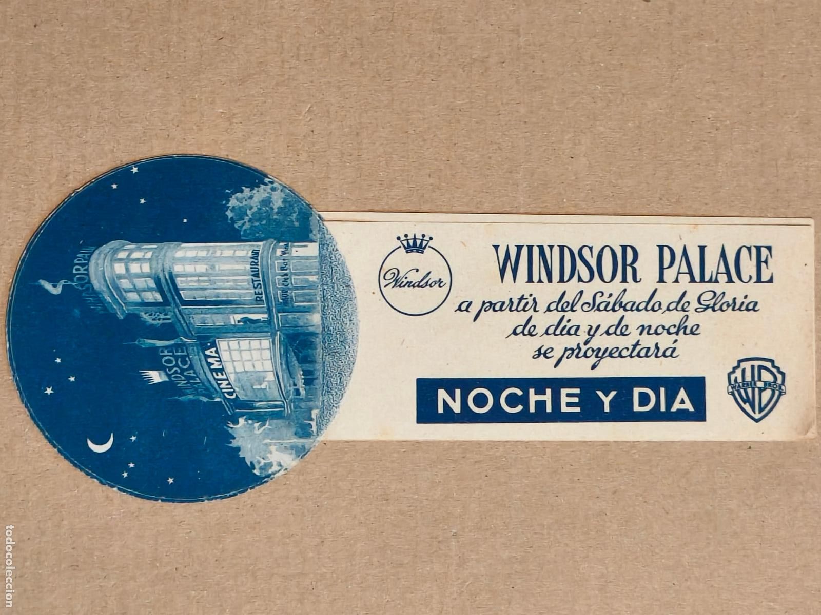 Cine: NOCHE Y DIA PROGRAMA DE CINE TROQUELADO 1949