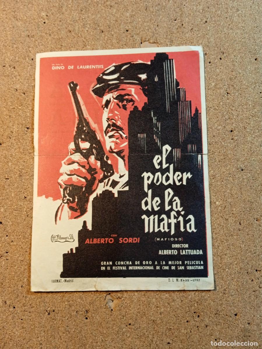  Foglietti di film di film antichi di cinema: FOLLETO DE MANO CON PUBLICIDAD EL PODER DE LA MAFIA