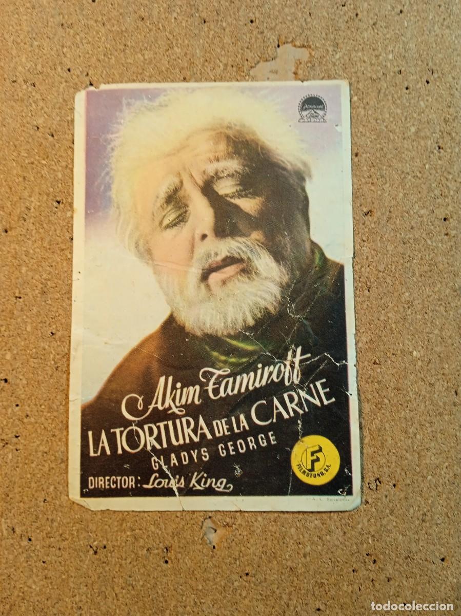  Flyers Publicitaires de films Anciens: FOLLETO DE MANO CON PUBLICIDAD LA TORTURA DE LA CARNE
