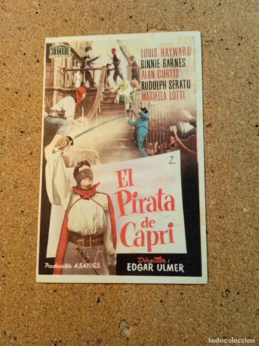 Kino: FOLLETO DE MANO CON PUBLICIDAD EL PIRATA DE CAPRI
