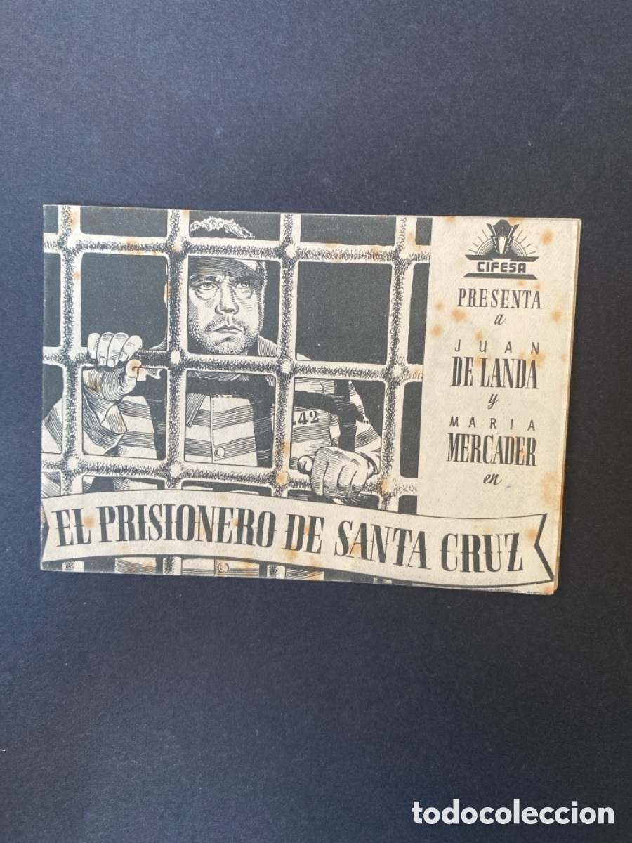 Cine: Programa de cine El prisionero de Santa Cruz
