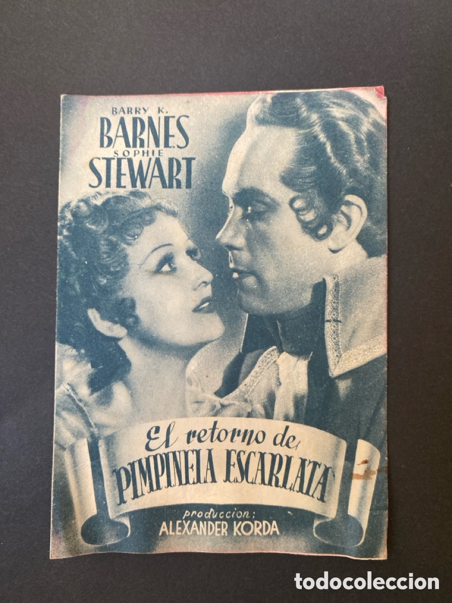 Cine: Programa de cine El retorno de la pimpinela escarlata