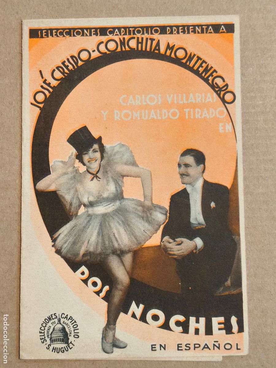 Kino: DOS NOCHES PROGRAMA DE CINE 1934