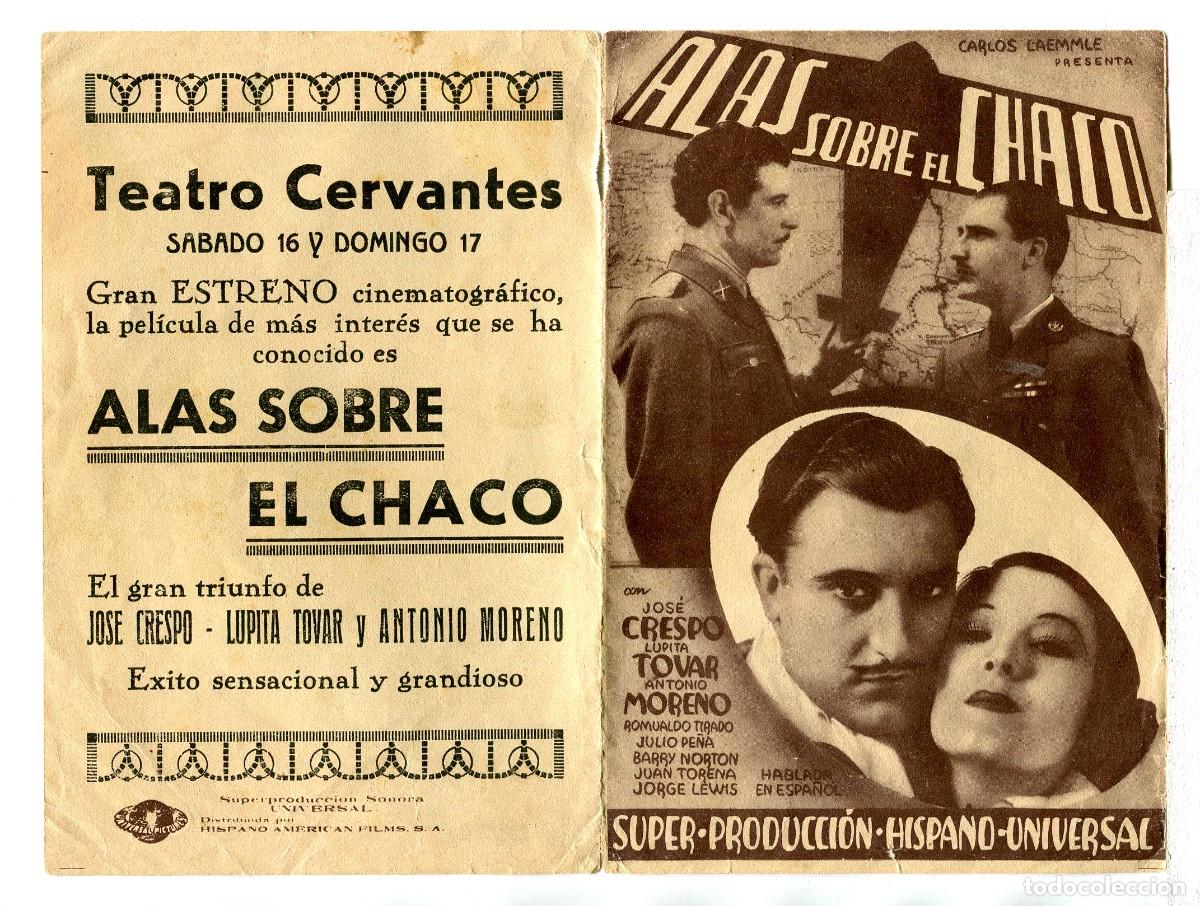 Cine: ALAS SOBRE EL CHACO, con Lupita Tovar.