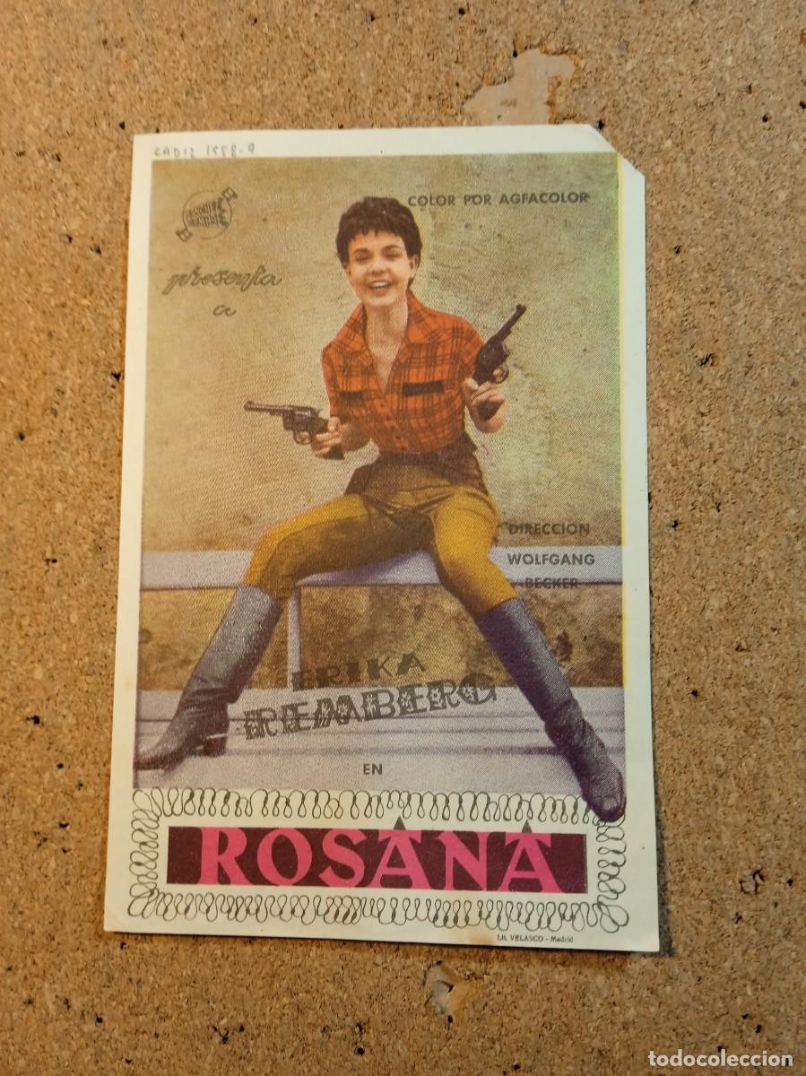  Flyers Publicitaires de films Anciens: FOLLETO DE MANO CON PUBLICIDAD ROSANA