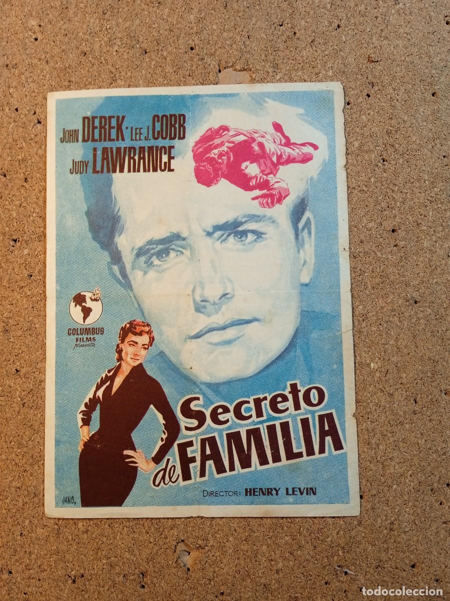  Flyers Publicitaires de films Anciens: FOLLETO DE MANO CON PUBLICIDAD SECRETO DE FAMILIA