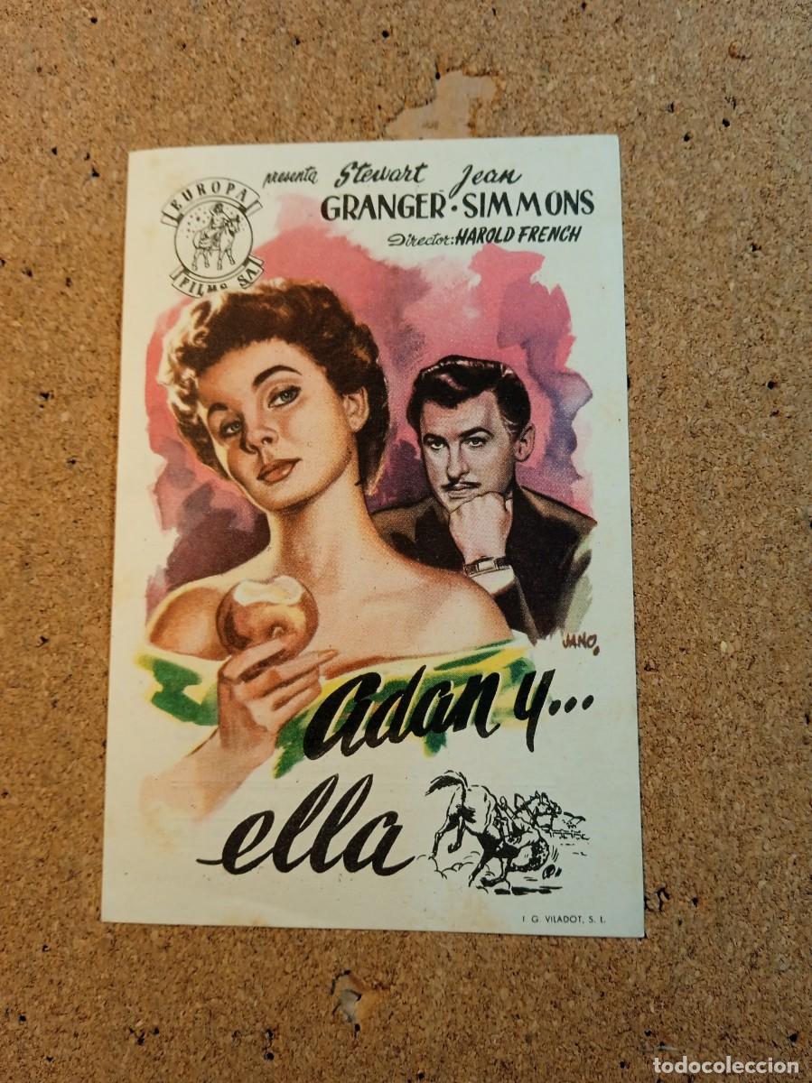 Cinema: FOLLETO DE MANO CON PUBLICIDAD ADAN Y... ELLA