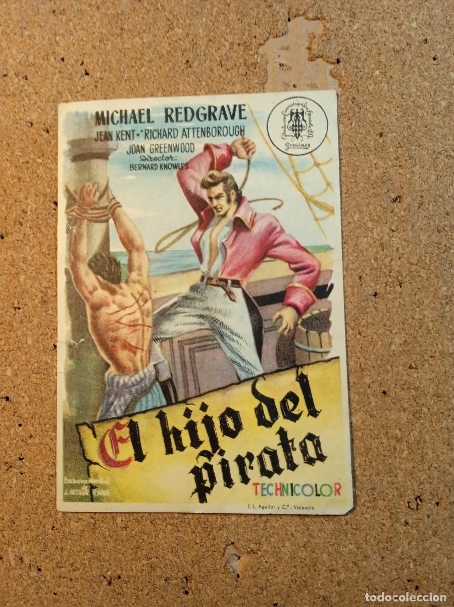 Foglietti di film di film antichi di cinema: FOLLETO DE MANO CON PUBLICIDAD EL HIJO DEL PIRATA