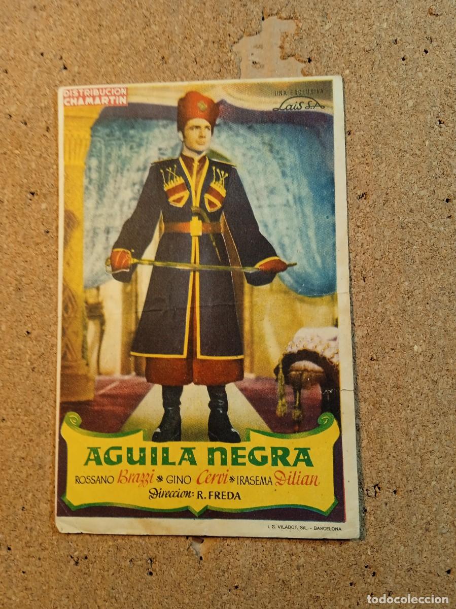 Cine: FOLLETO DE MANO CON PUBLICIDAD AGUILA NEGRA