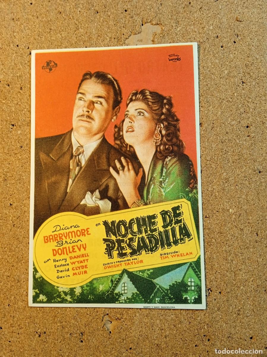  Flyers Publicitaires de films Anciens: FOLLETO DE MANO CON PUBLICIDAD NOCHE DE PESADILLA
