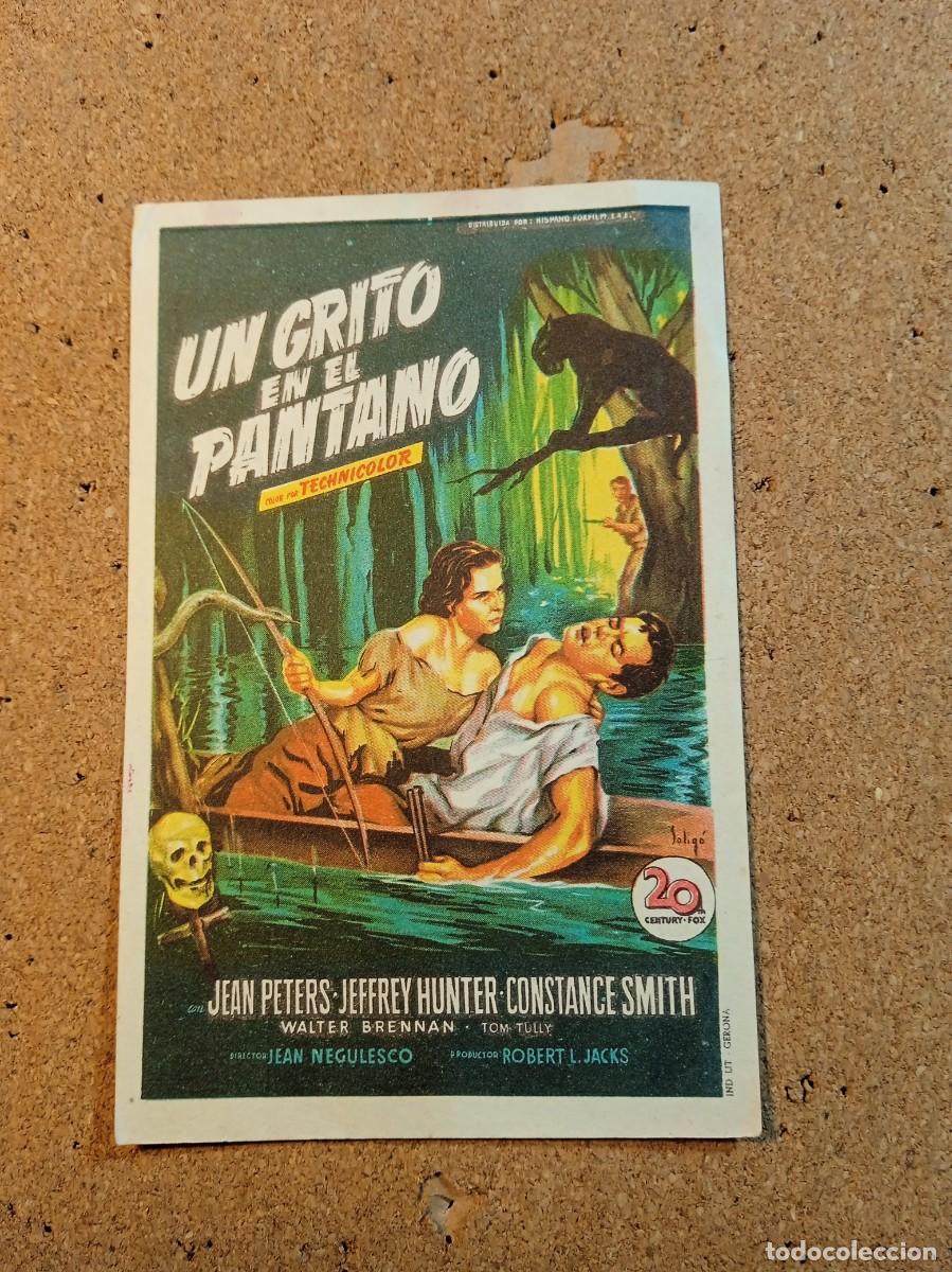 Kino: FOLLETO DE MANO CON PUBLICIDAD UN GRITO EN EL PANTANO