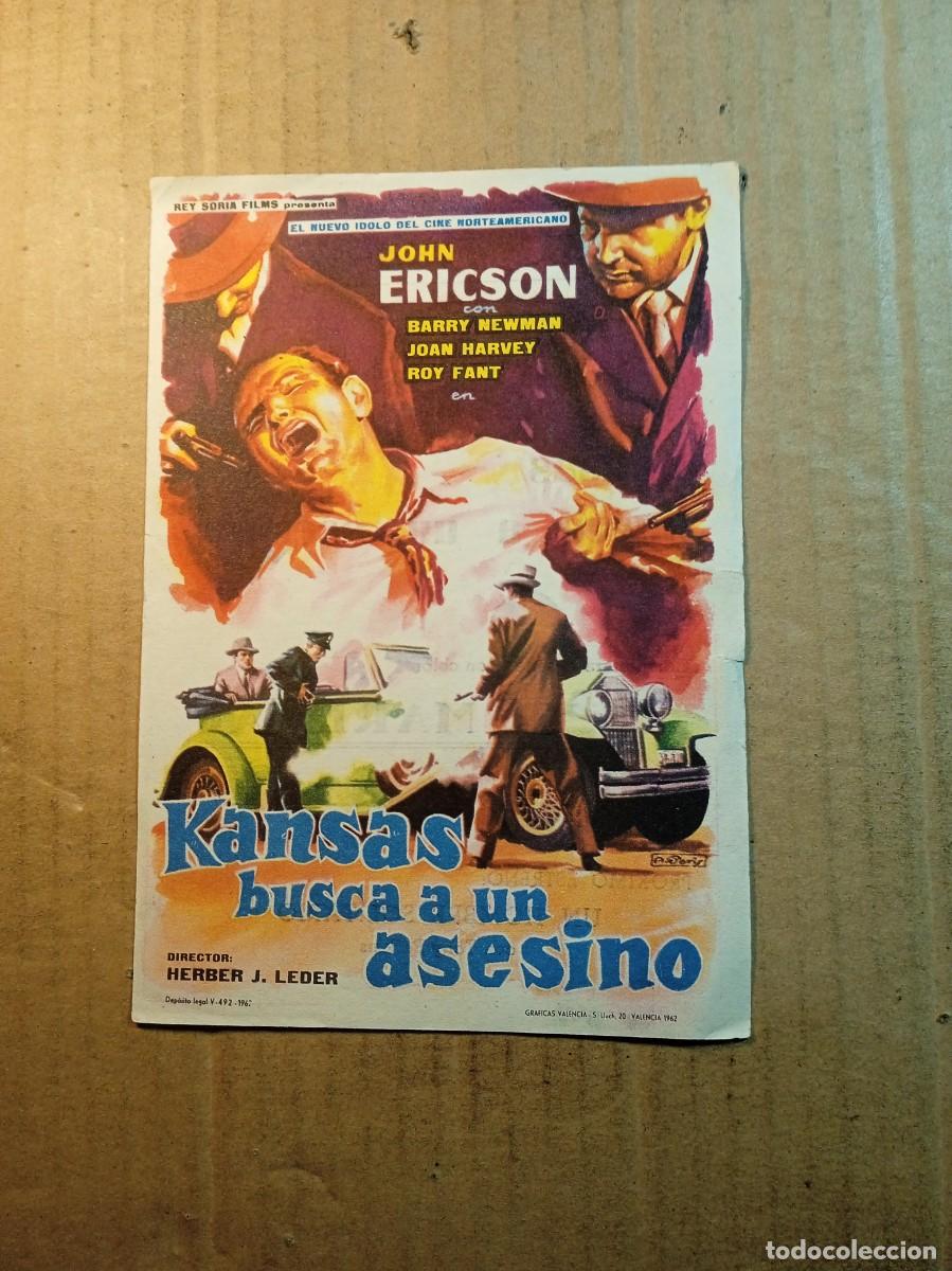 Cinema: FOLLETO DE MANO CON PUBLICIDAD KANSAS BUSCA A UN ASESINO