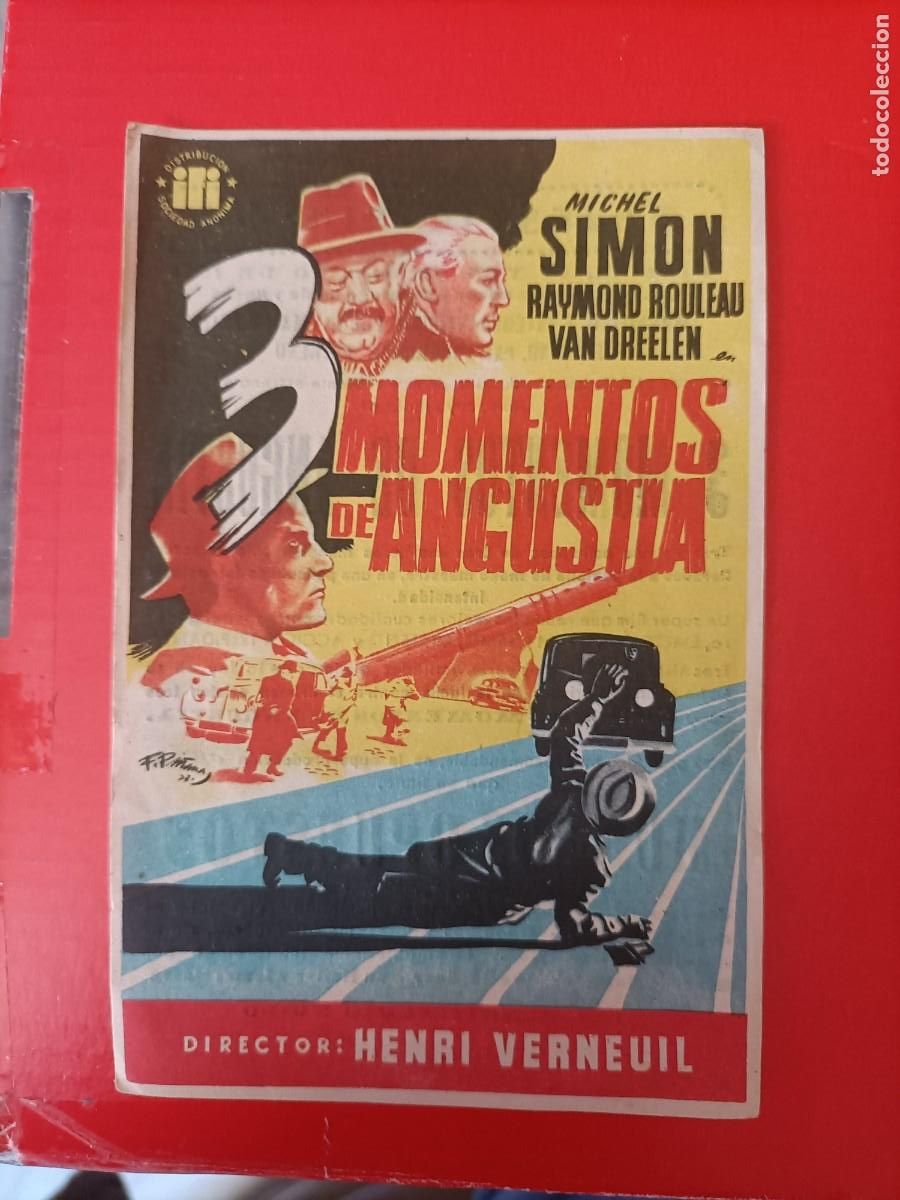 Cine: 3 MOMENTOS DE ANGUSTIA. C/P. MAJESTIC CINEMA. 1954. MICHEL SIM&Oacute;N. EST&Aacute; NUEVO.