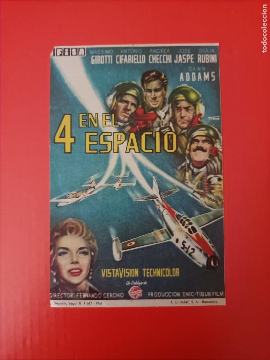 Cine: 4 EN EL ESPACIO. MASSIMO GIROTTI, DAWN ADDAMS. S/P. BUEN ESTADO.