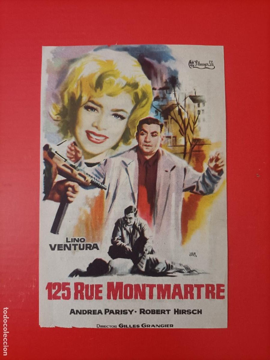 Cine: 125 RUE MONTMARTRE. LINO VENTURA, C/P. CINE CAPITOL, M&Aacute;LAGA. BUEN ESTADO.