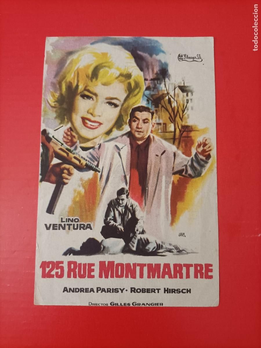 Cine: 125 RUE MONTMARTRE. C/P. PRINCIPAL CINEMA. SANT CUGAT. LINO VENTURA. EST&Aacute; NUEVO.