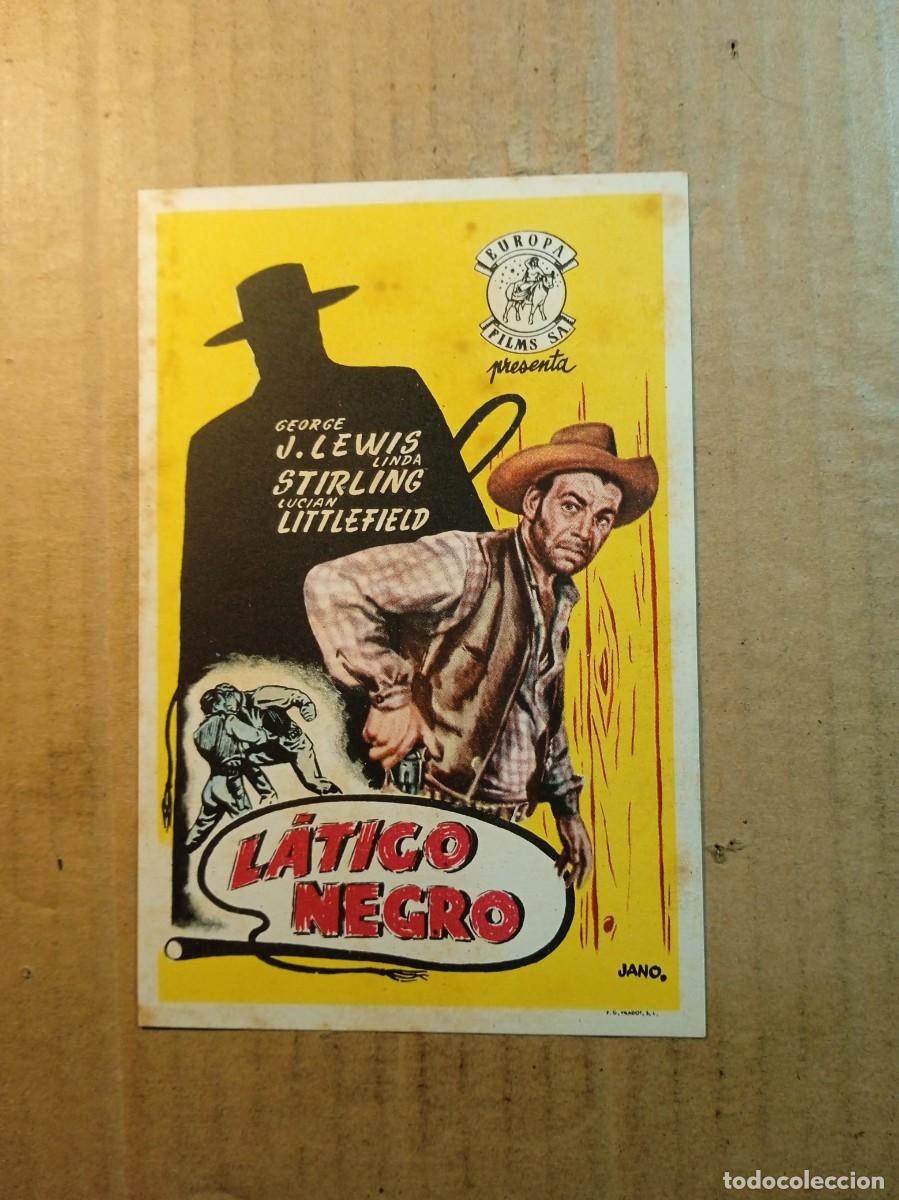 Kino: FOLLETO DE MANO CON PUBLICIDAD LATIGO NEGRO