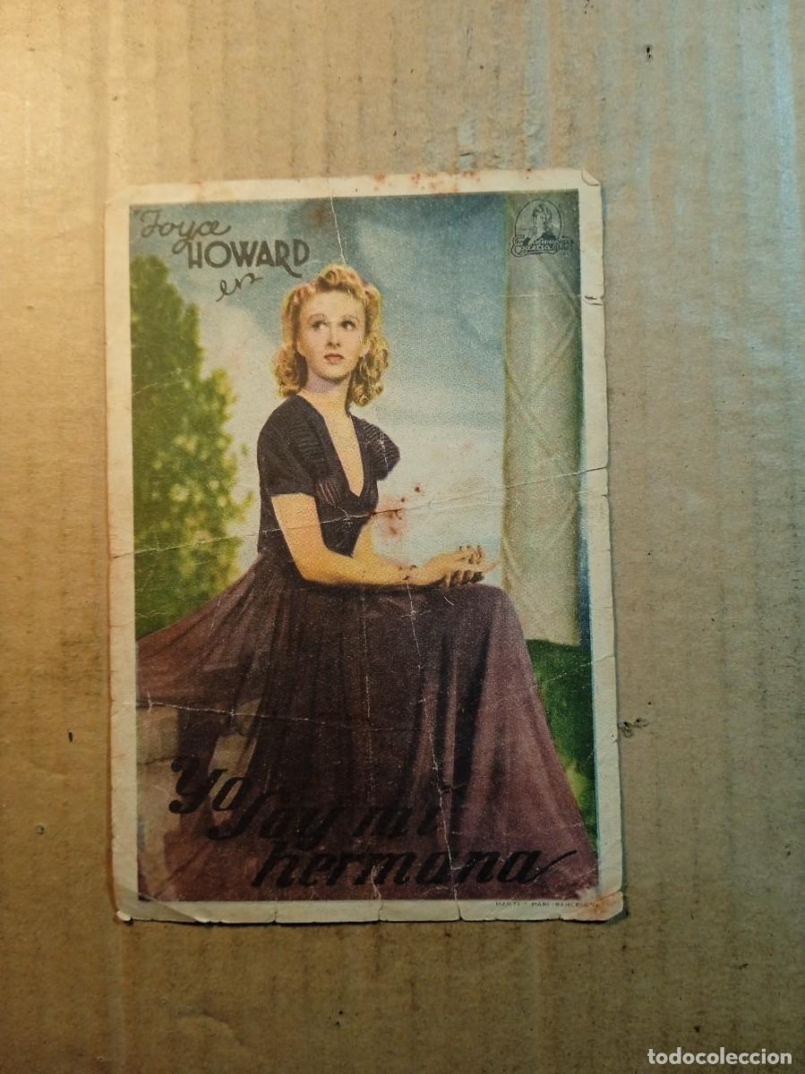  Foglietti di film di film antichi di cinema: FOLLETO DE MANO CON PUBLICIDAD YO SOY MI HERMANA