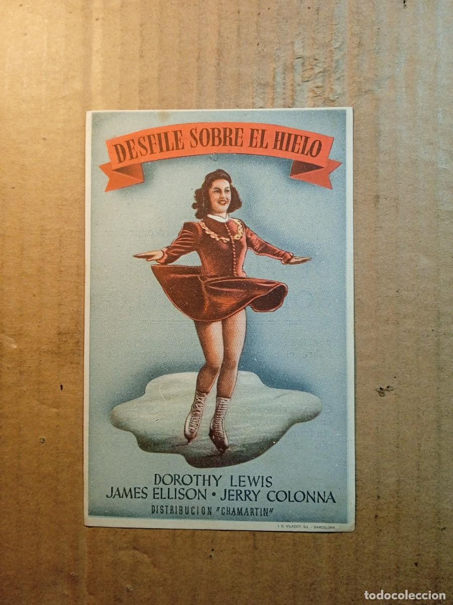  Flyers Publicitaires de films Anciens: FOLLETO DE MANO CON PUBLICIDAD DESFILE SOBRE HIELO