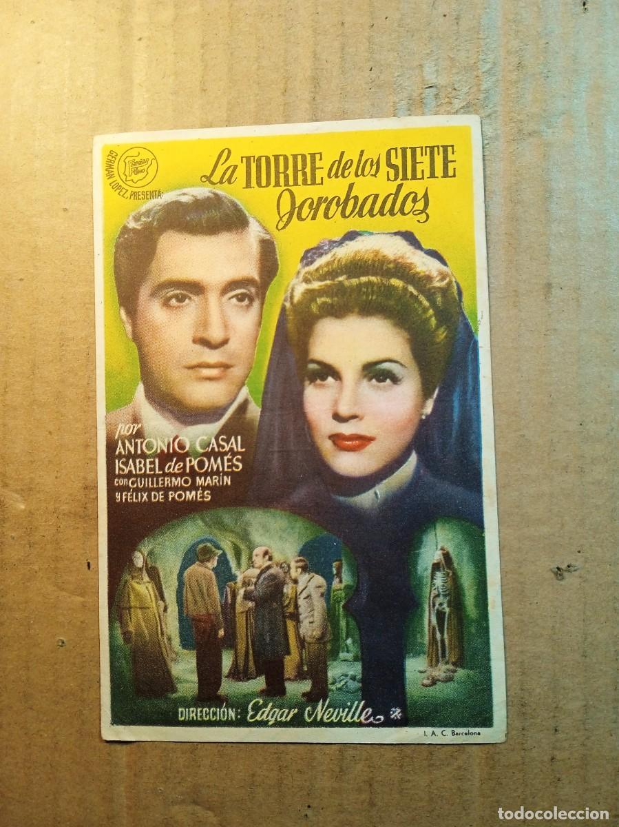  Flyers Publicitaires de films Anciens: FOLLETO DE MANO CON PUBLICIDAD LA TORRE DE LOS SIETE JOROBADOS