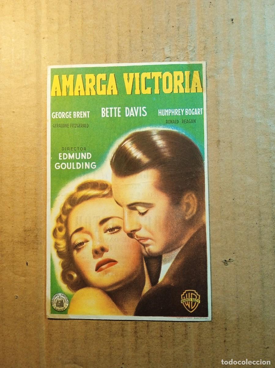 Kino: FOLLETO DE MANO CON PUBLICIDAD AMARGA VICTORIA