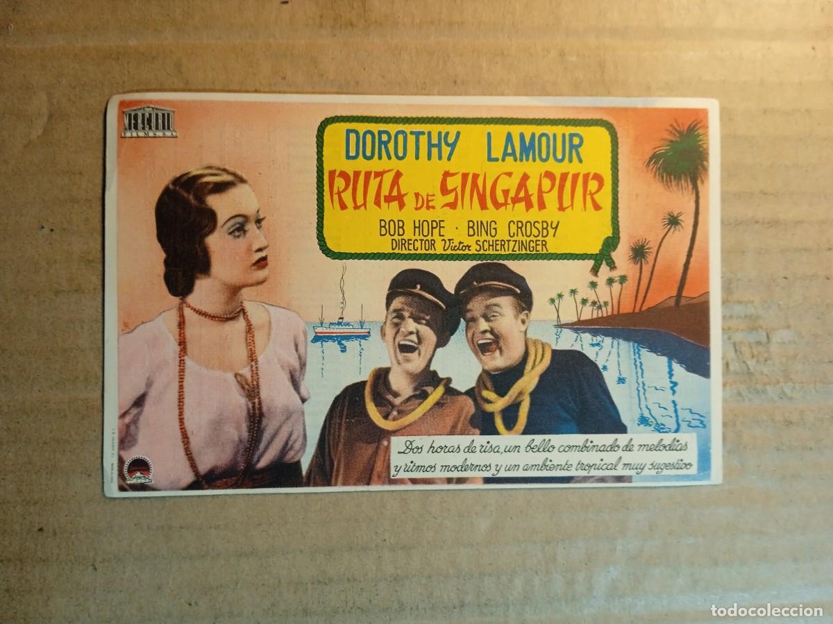 Kino: FOLLETO DE MANO CON PUBLICIDAD RUTA DE SINGAPUR